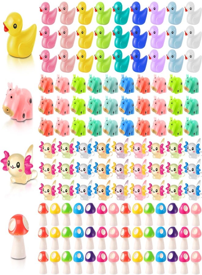 Barydat مجموعة باريدات من 100 قطعة من الحيوانات الراتنجية الصغيرة، تماثيل حيوانات راتنجية صغيرة الحجم لتزيين الحدائق، مثالية لأعمال بيوت الدمى الخيالية الصغيرة، وإكسسوارات تنسيق الحدائق، وهدايا عيد الفصح. - Image 1